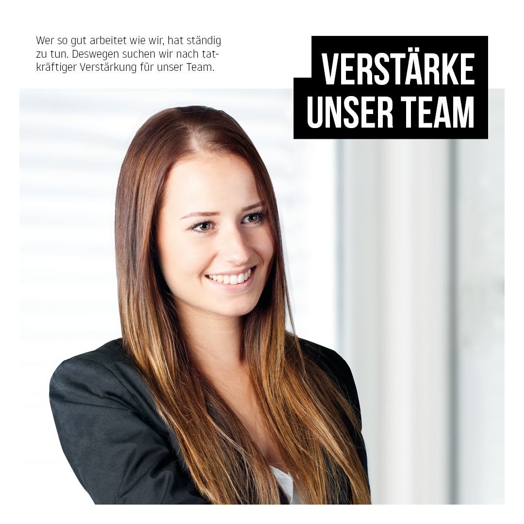 Instagram-Anzeige Verstärke unser Team